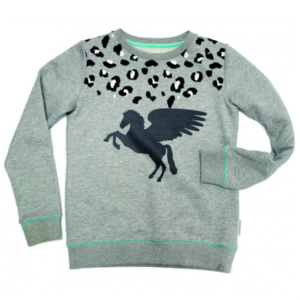 Felpa Bambina Grey Animal – Horsewae