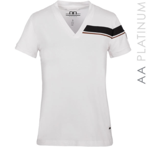 T-Shirt V-Neck Donna Bianco – Alessandro Albanese